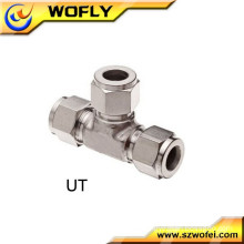 ferrule tueb stainless steel 3 way hose connector pipe fitting